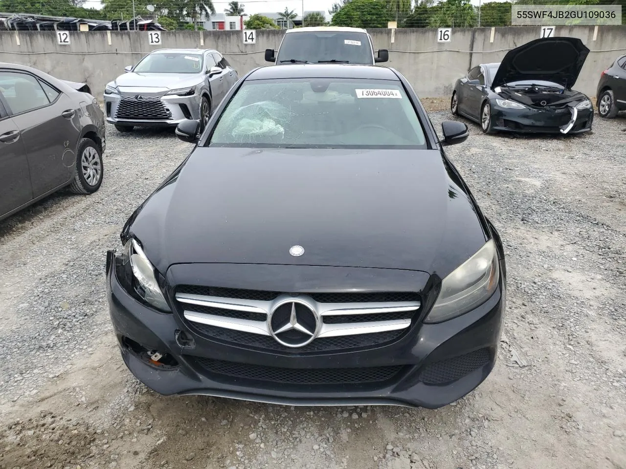 2016 Mercedes-Benz C 300 VIN: 55SWF4JB2GU109036 Lot: 73064004