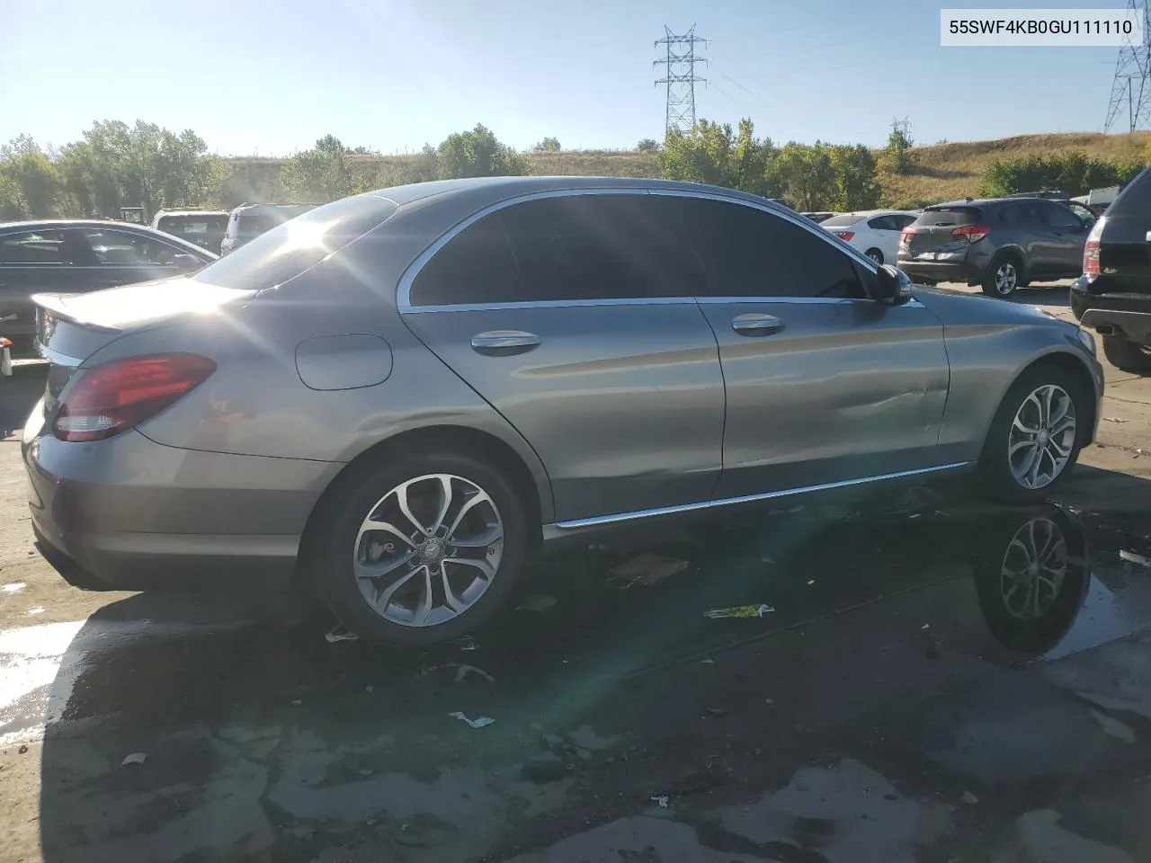 2016 Mercedes-Benz C 300 4Matic VIN: 55SWF4KB0GU111110 Lot: 73429784