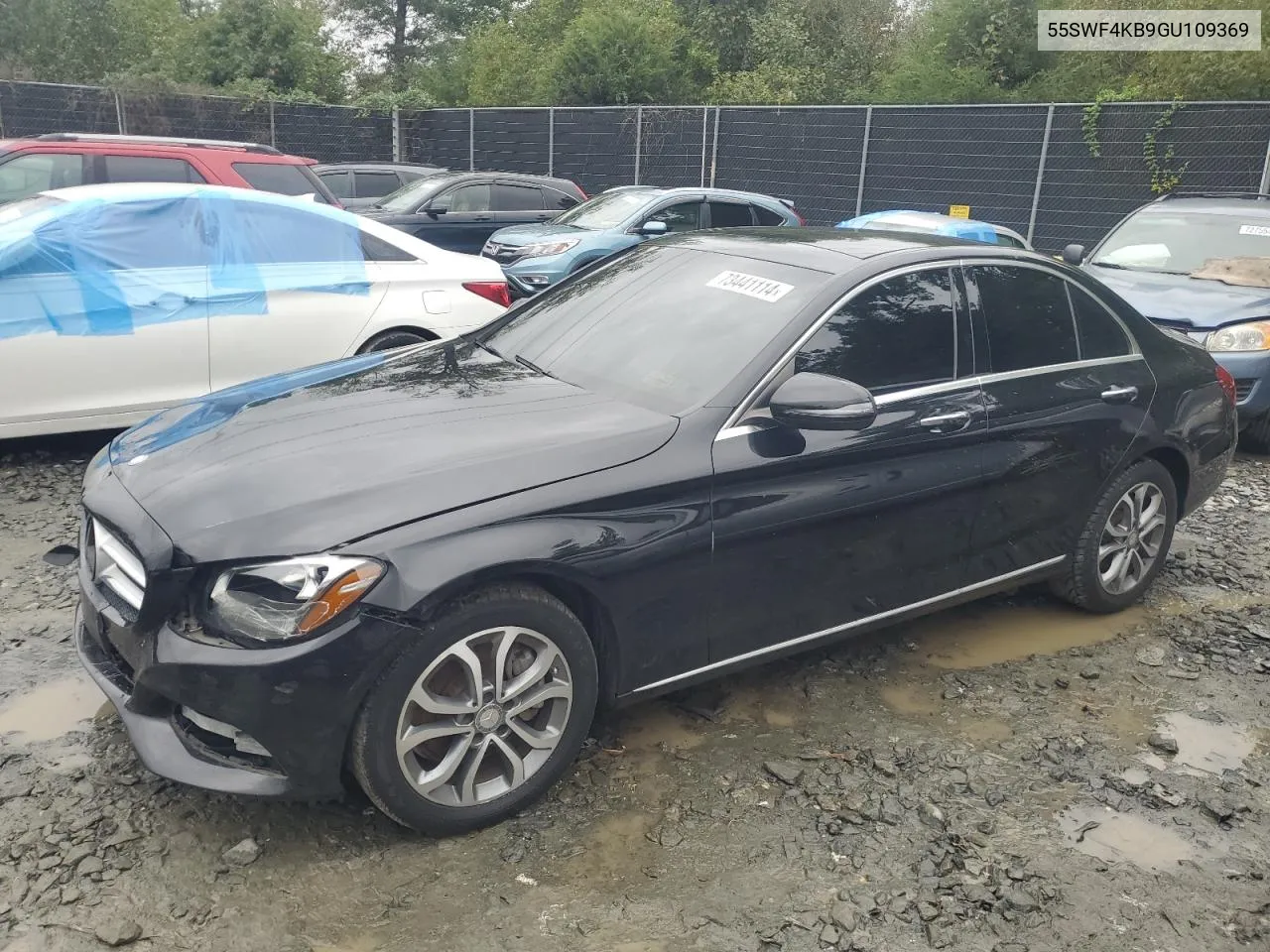 2016 Mercedes-Benz C 300 4Matic VIN: 55SWF4KB9GU109369 Lot: 73441114