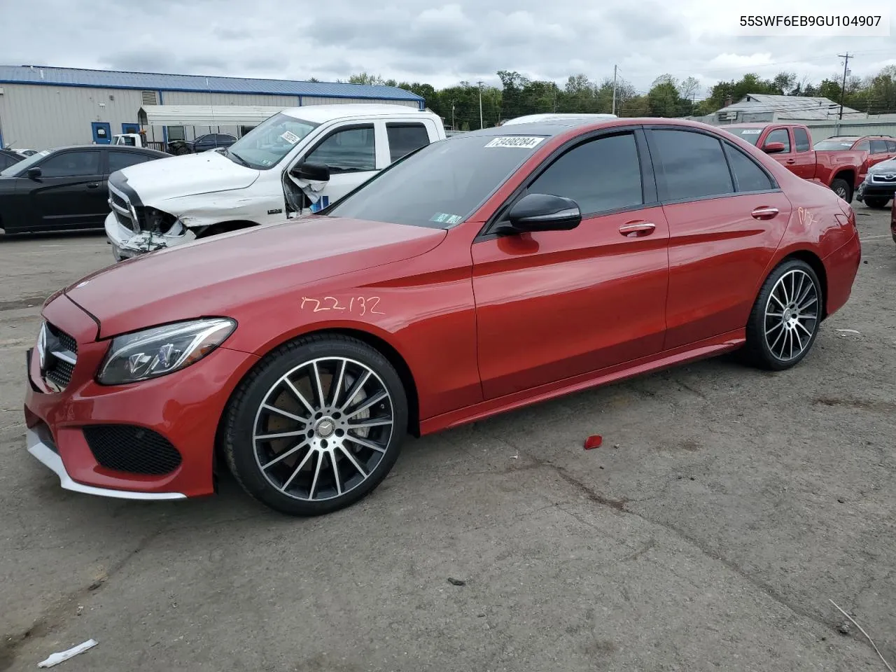 2016 Mercedes-Benz C 450 4Matic Amg VIN: 55SWF6EB9GU104907 Lot: 73498284