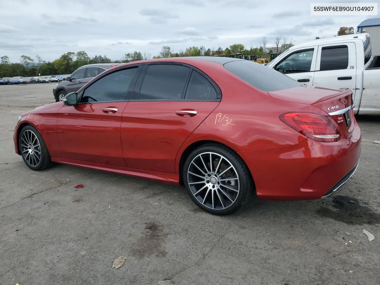 2016 Mercedes-Benz C 450 4Matic Amg VIN: 55SWF6EB9GU104907 Lot: 73498284