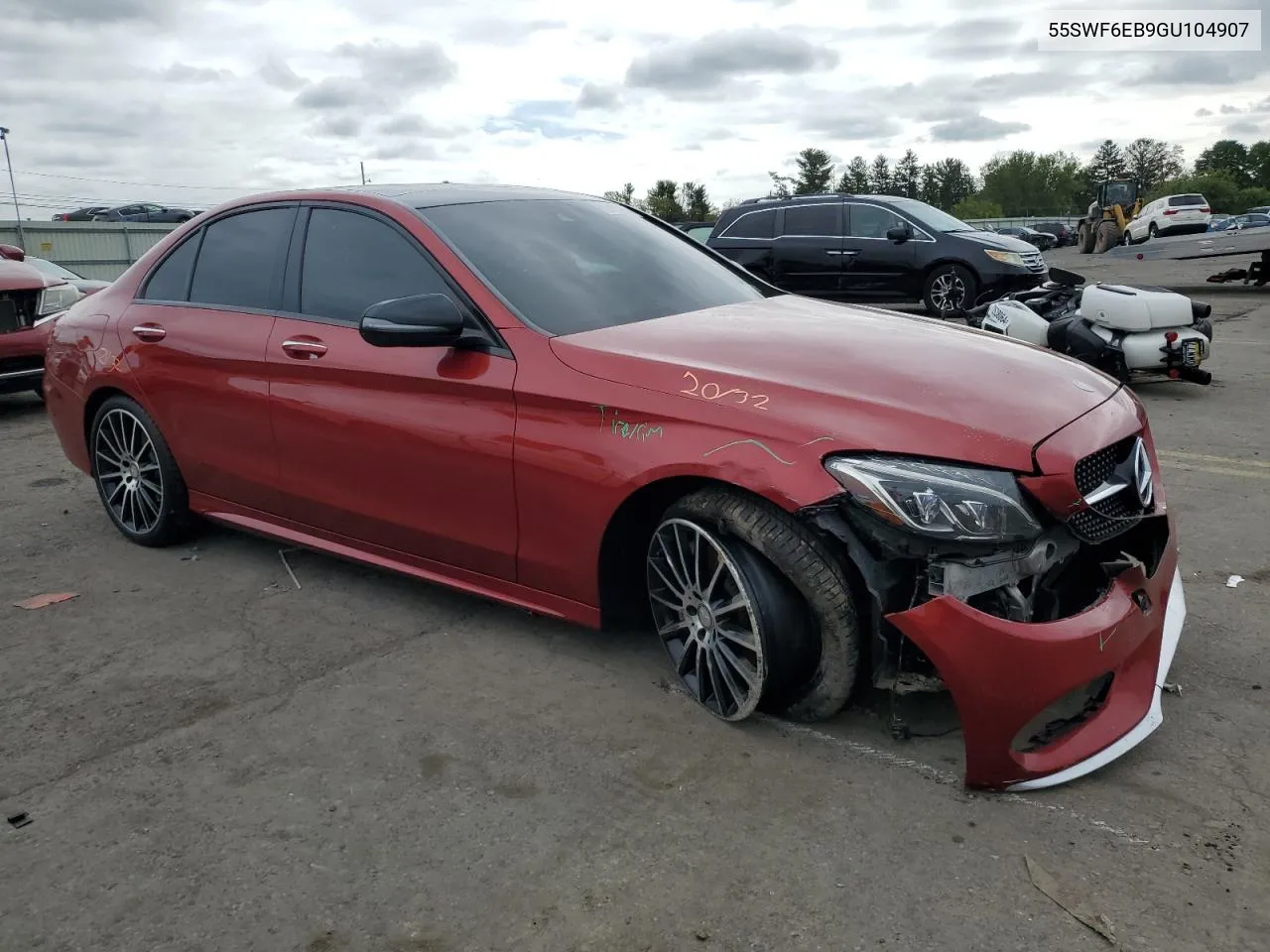 2016 Mercedes-Benz C 450 4Matic Amg VIN: 55SWF6EB9GU104907 Lot: 73498284