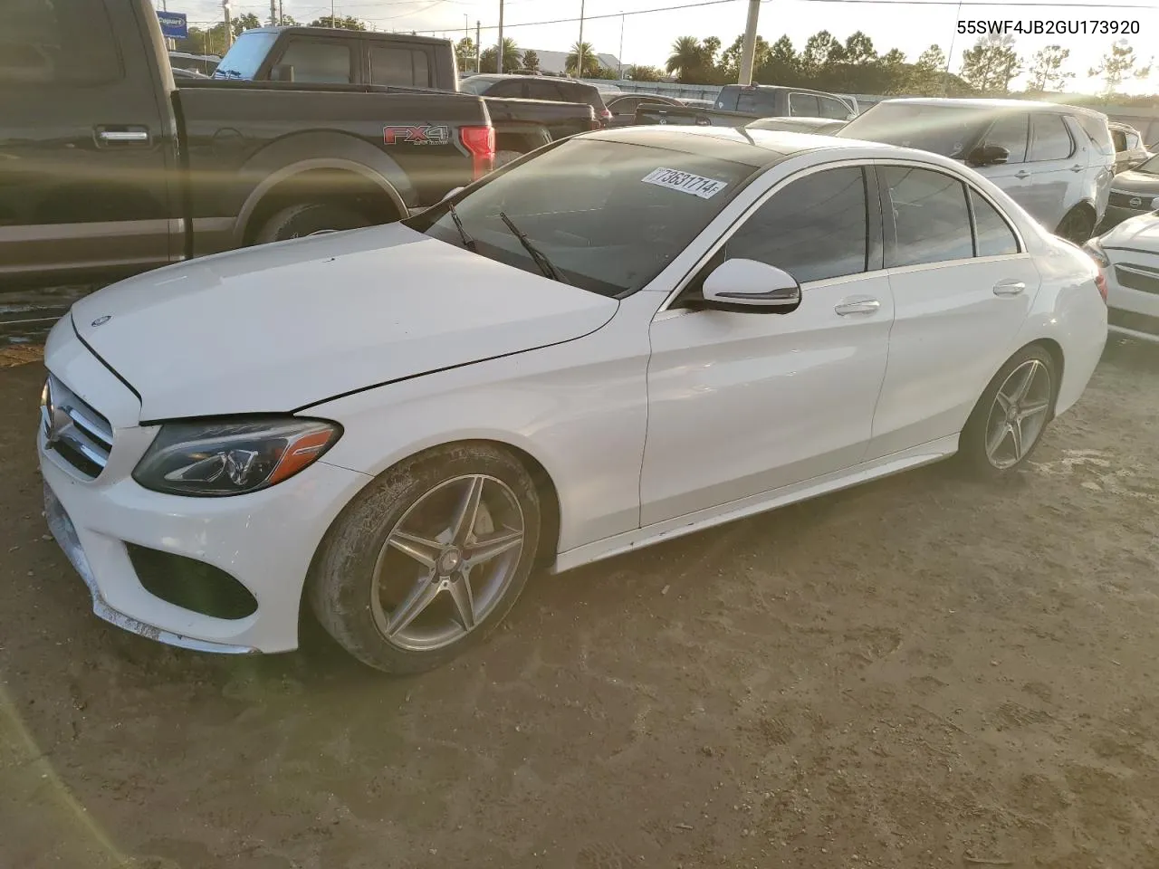 2016 Mercedes-Benz C 300 VIN: 55SWF4JB2GU173920 Lot: 73631714