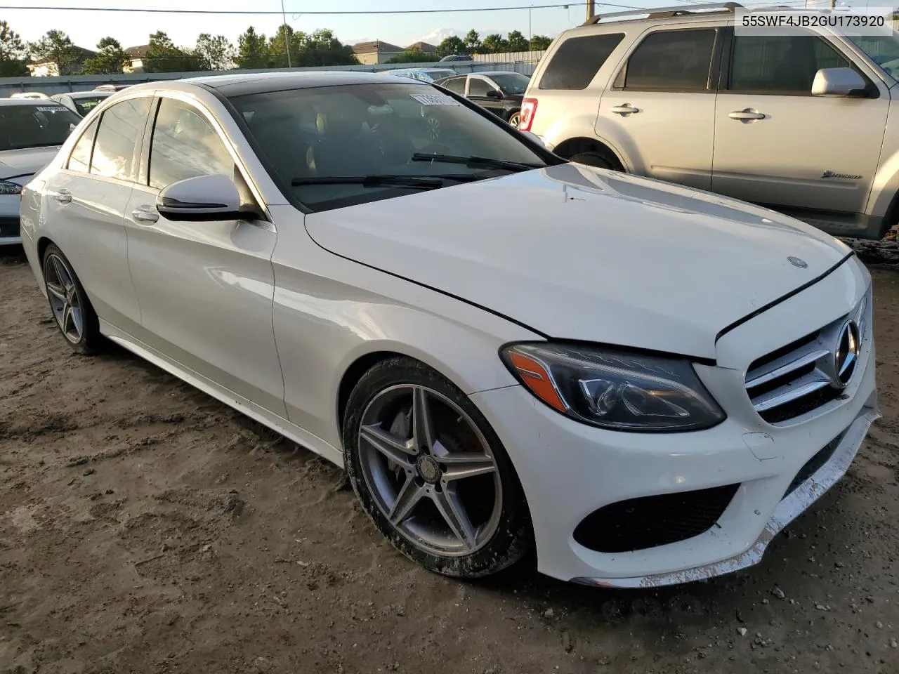 2016 Mercedes-Benz C 300 VIN: 55SWF4JB2GU173920 Lot: 73631714