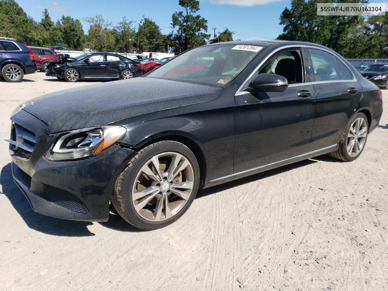 2016 Mercedes-Benz C 300 VIN: 55SWF4JB7GU163304 Lot: 74281394