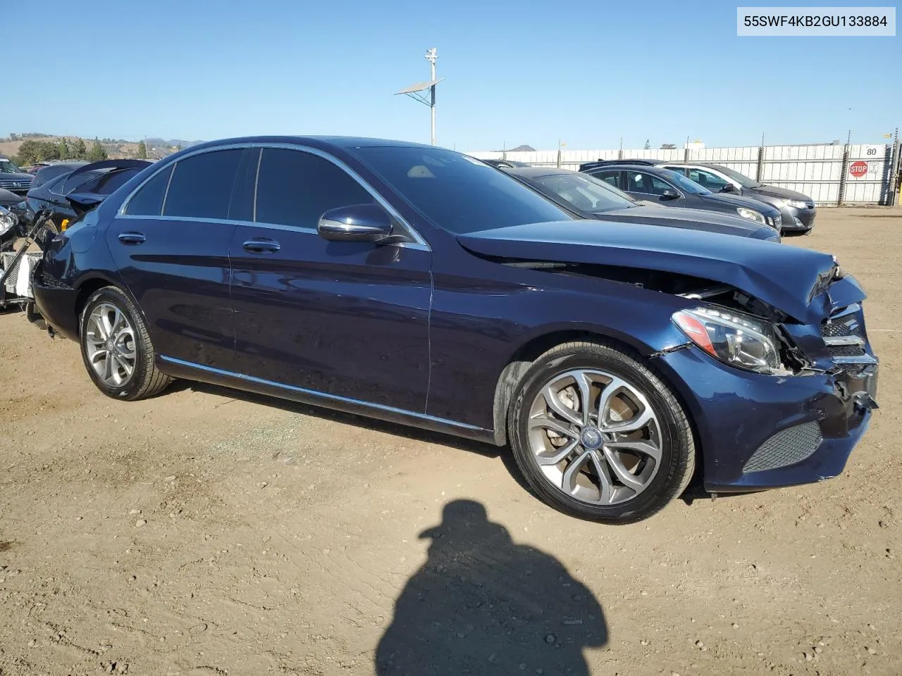 2016 Mercedes-Benz C 300 4Matic VIN: 55SWF4KB2GU133884 Lot: 74396224