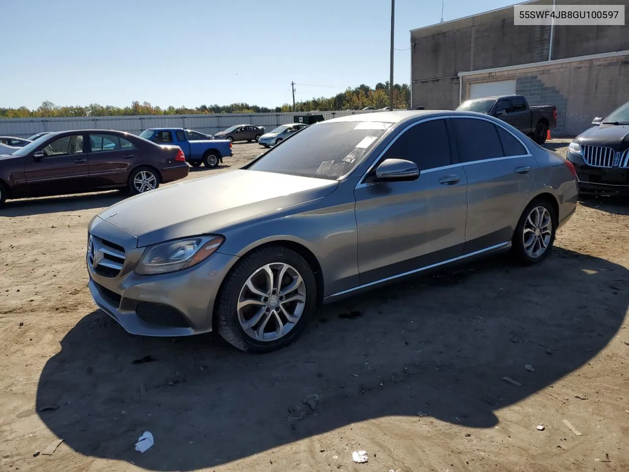 2016 Mercedes-Benz C 300 VIN: 55SWF4JB8GU100597 Lot: 74513464