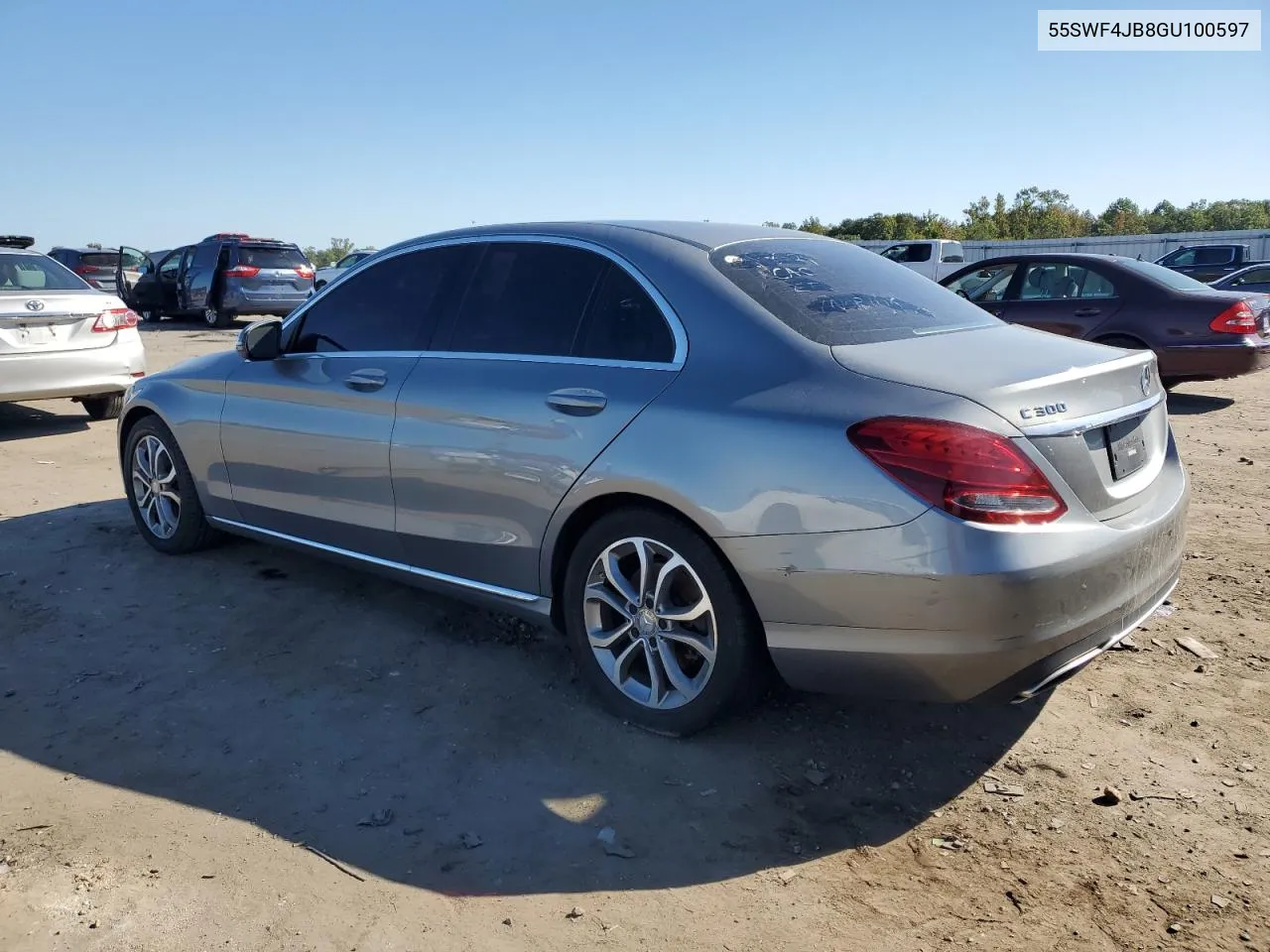 2016 Mercedes-Benz C 300 VIN: 55SWF4JB8GU100597 Lot: 74513464