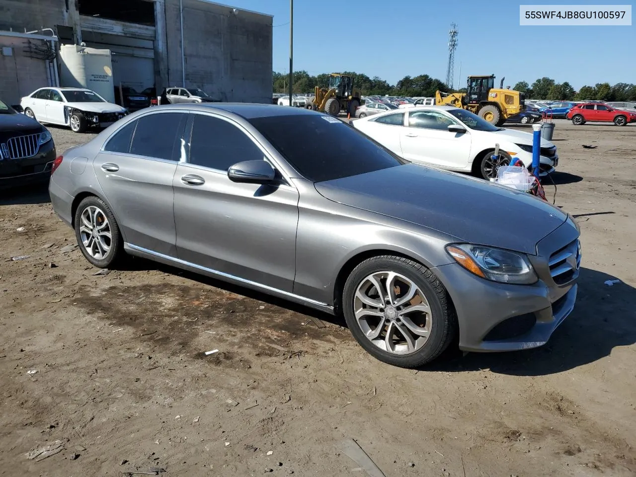 2016 Mercedes-Benz C 300 VIN: 55SWF4JB8GU100597 Lot: 74513464