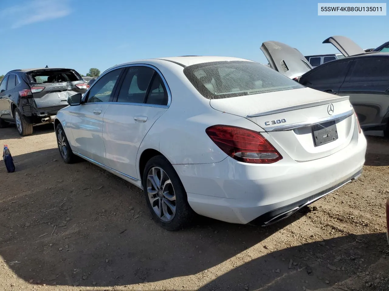 2016 Mercedes-Benz C 300 4Matic VIN: 55SWF4KB8GU135011 Lot: 74687034