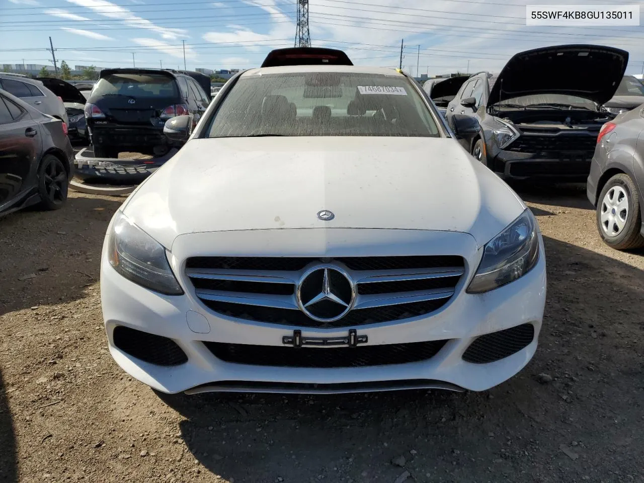 2016 Mercedes-Benz C 300 4Matic VIN: 55SWF4KB8GU135011 Lot: 74687034