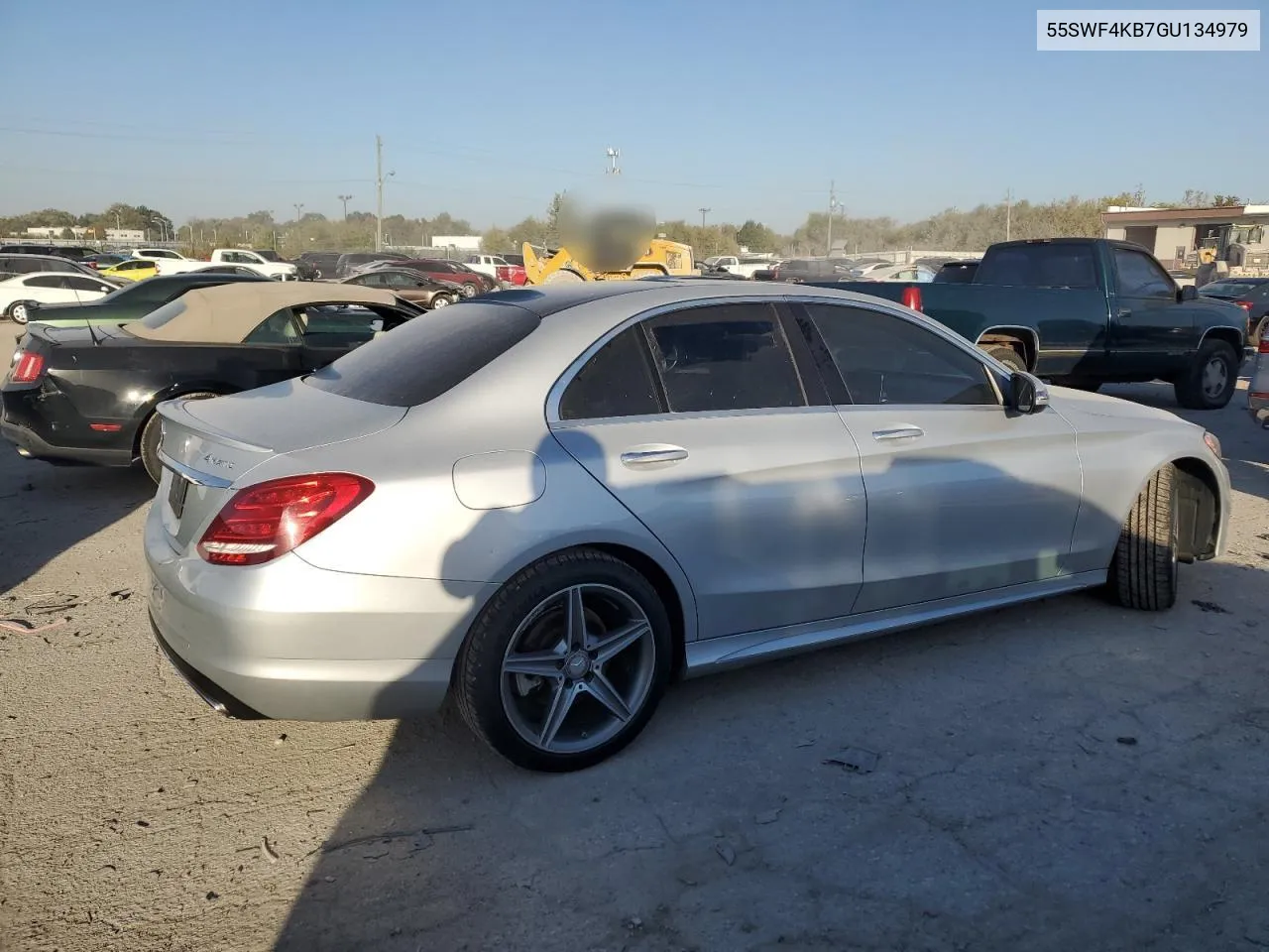 2016 Mercedes-Benz C 300 4Matic VIN: 55SWF4KB7GU134979 Lot: 74695324