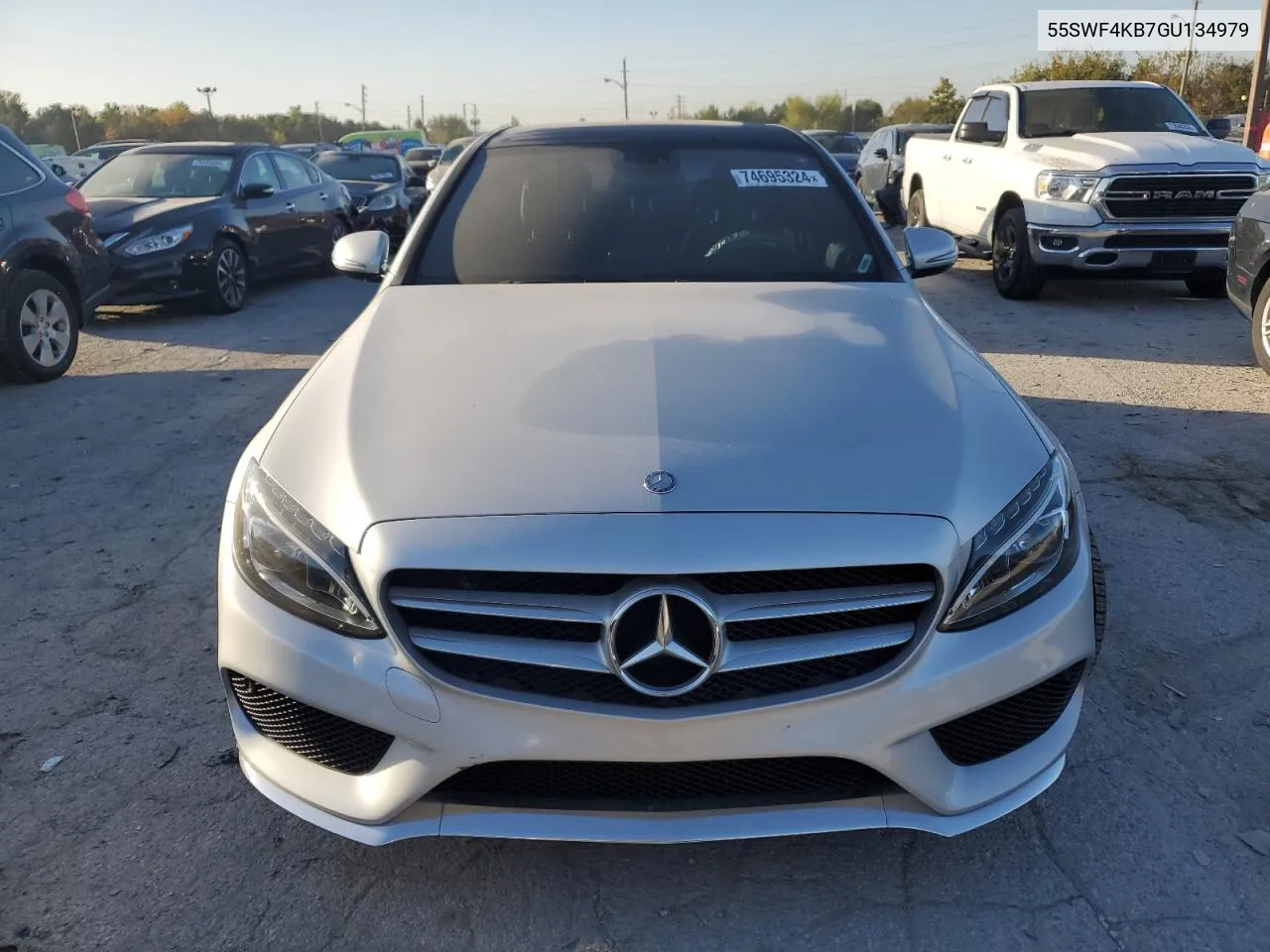 2016 Mercedes-Benz C 300 4Matic VIN: 55SWF4KB7GU134979 Lot: 74695324