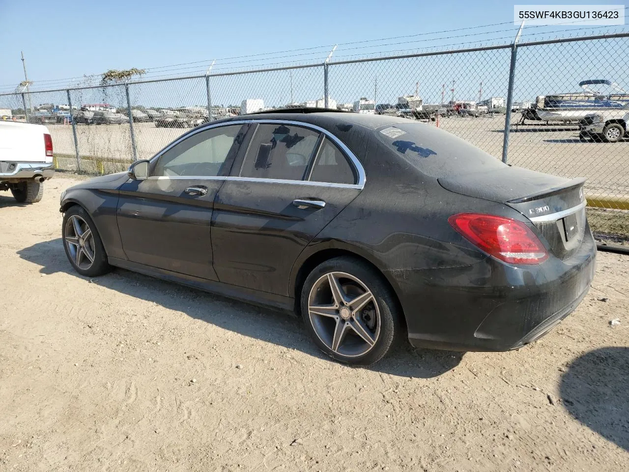 2016 Mercedes-Benz C 300 4Matic VIN: 55SWF4KB3GU136423 Lot: 74768684