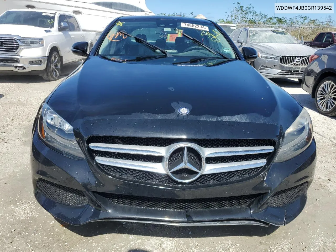 2016 Mercedes-Benz C 300 VIN: WDDWF4JB0GR139542 Lot: 74802234