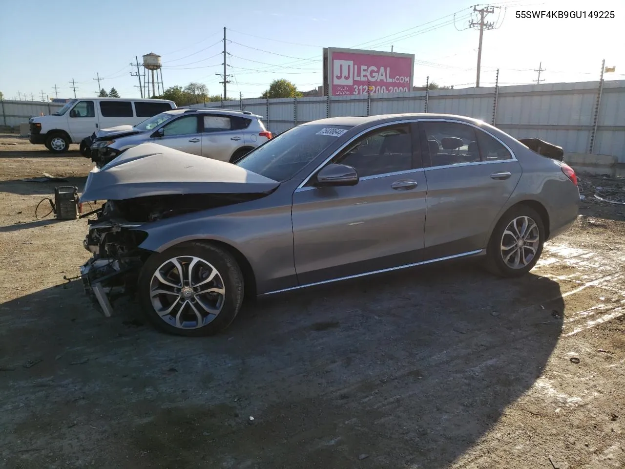 2016 Mercedes-Benz C 300 4Matic VIN: 55SWF4KB9GU149225 Lot: 75038644