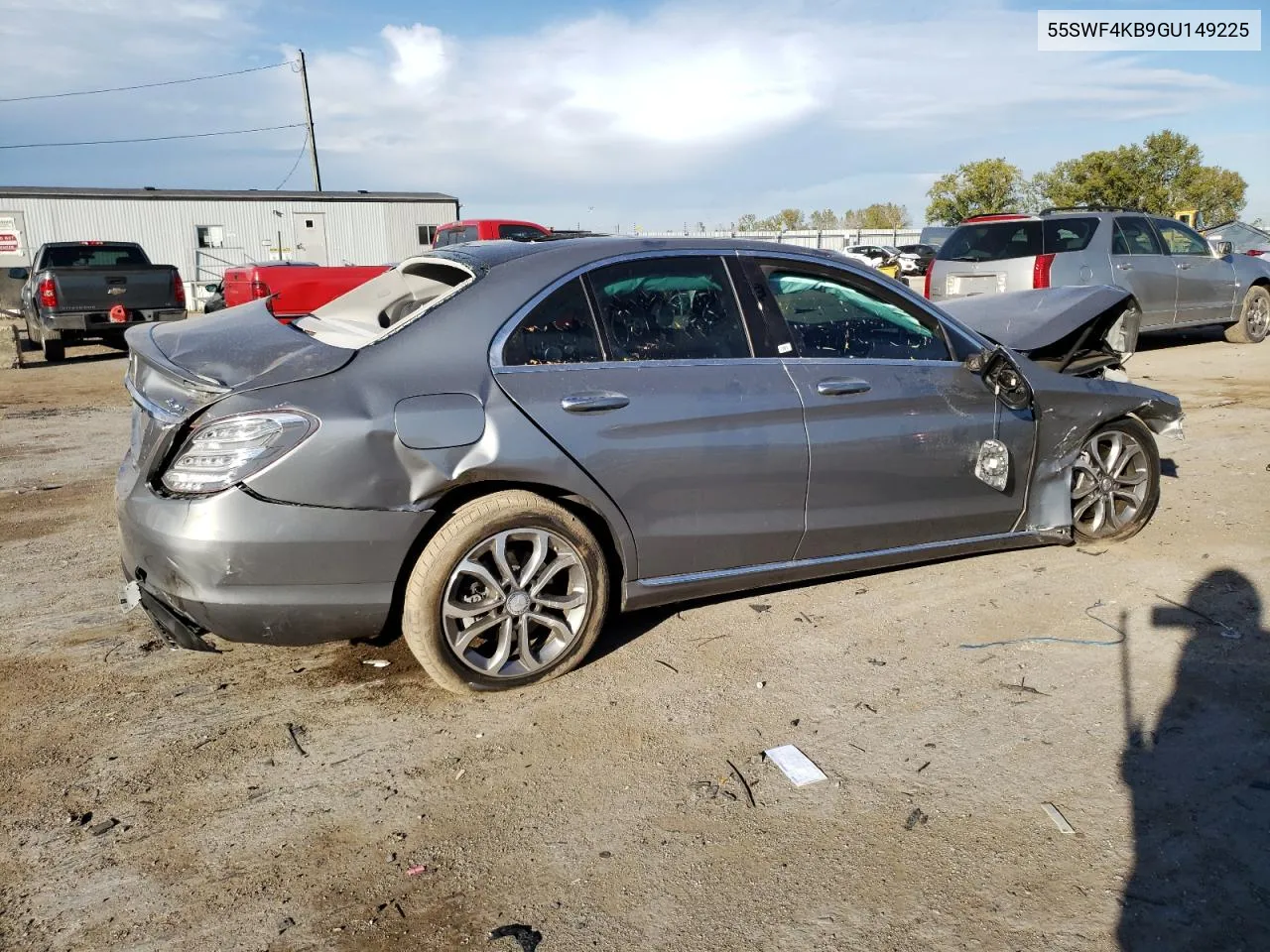 2016 Mercedes-Benz C 300 4Matic VIN: 55SWF4KB9GU149225 Lot: 75038644