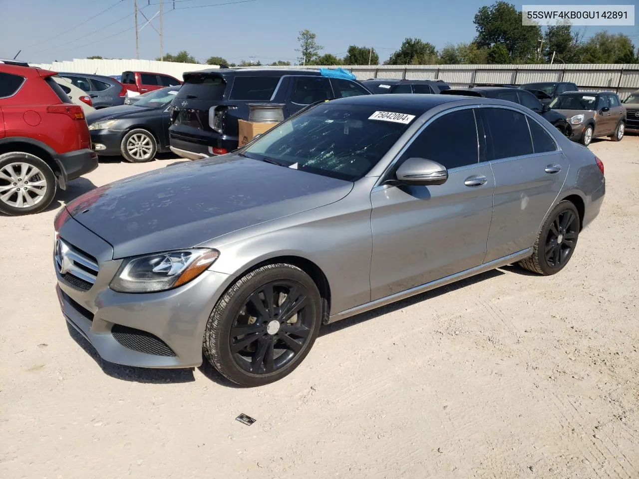 2016 Mercedes-Benz C 300 4Matic VIN: 55SWF4KB0GU142891 Lot: 75042004