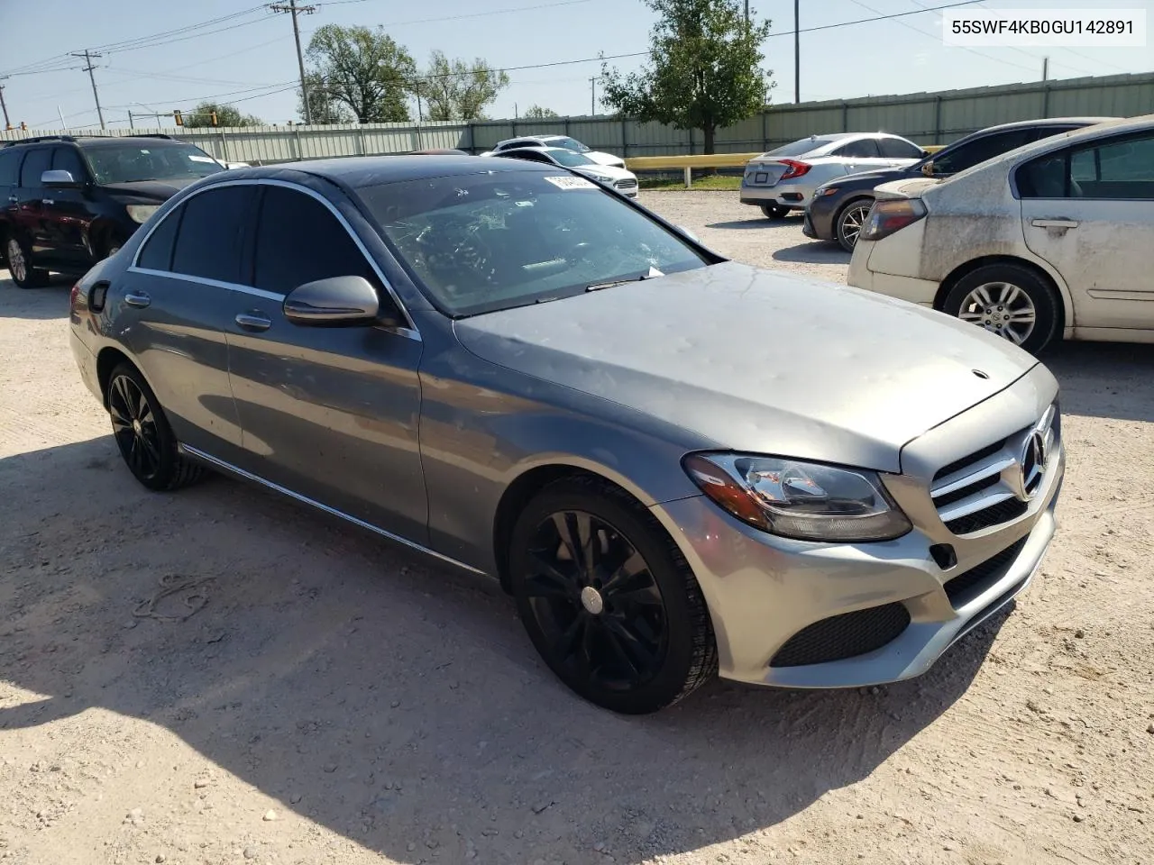 2016 Mercedes-Benz C 300 4Matic VIN: 55SWF4KB0GU142891 Lot: 75042004