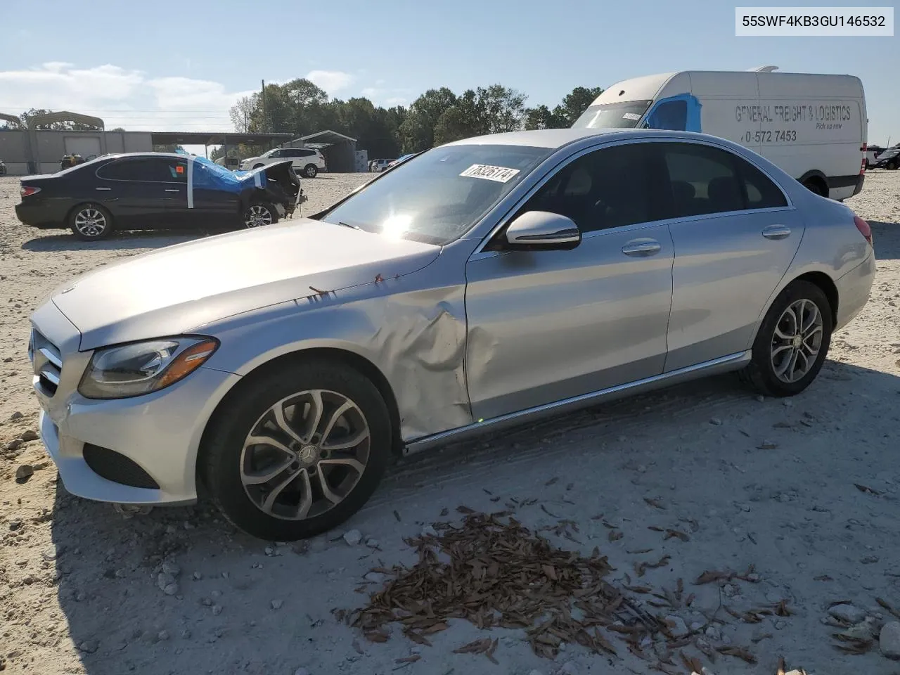 2016 Mercedes-Benz C 300 4Matic VIN: 55SWF4KB3GU146532 Lot: 75326174