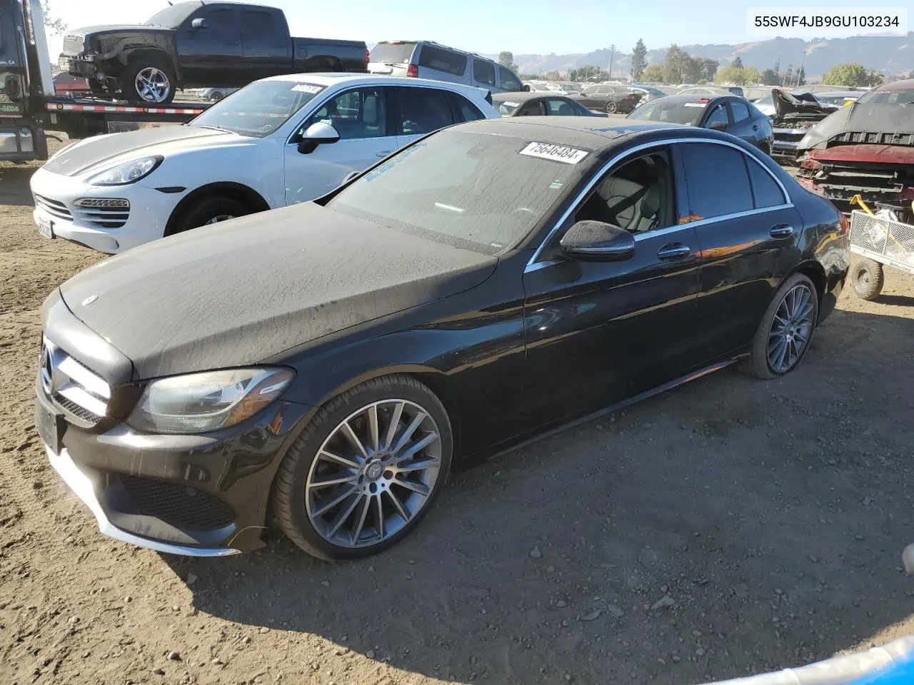 2016 Mercedes-Benz C 300 VIN: 55SWF4JB9GU103234 Lot: 75646484