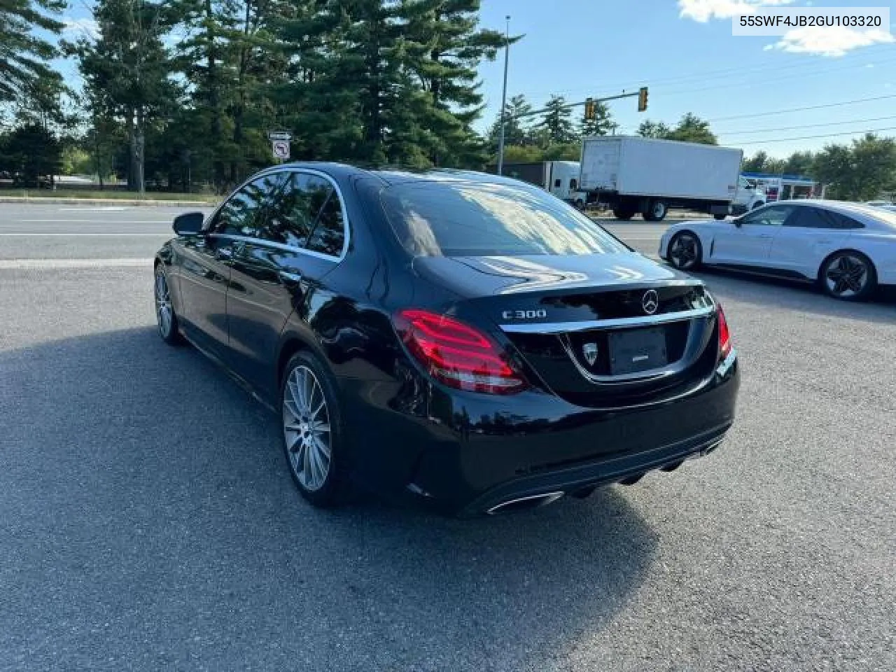 2016 Mercedes-Benz C 300 VIN: 55SWF4JB2GU103320 Lot: 76276734