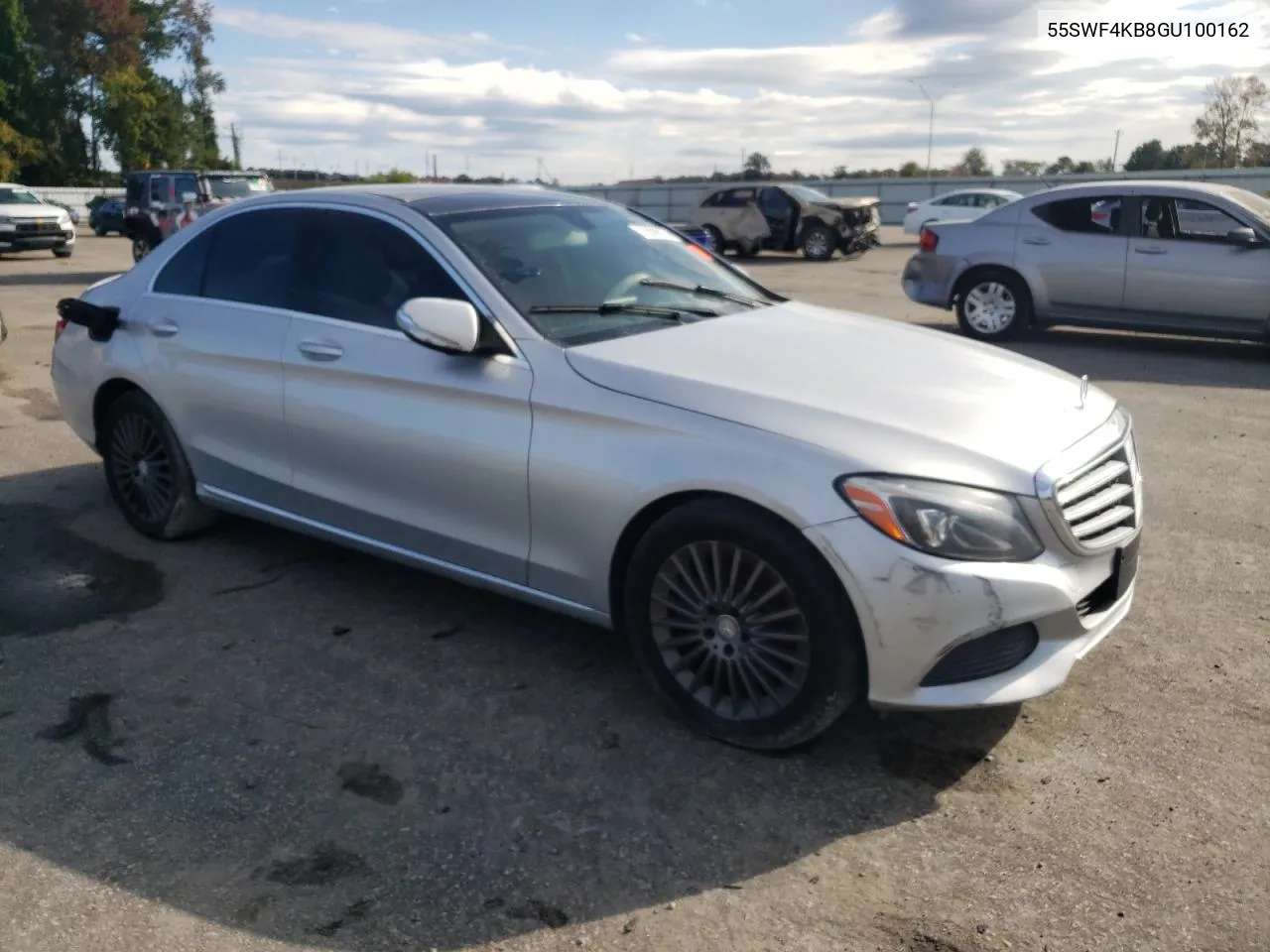 2016 Mercedes-Benz C 300 4Matic VIN: 55SWF4KB8GU100162 Lot: 76309824