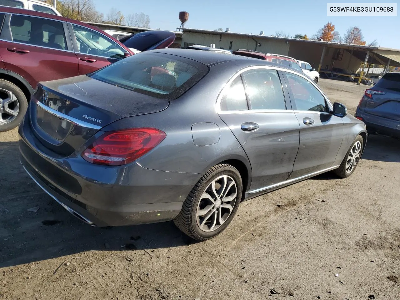 2016 Mercedes-Benz C 300 4Matic VIN: 55SWF4KB3GU109688 Lot: 76879944