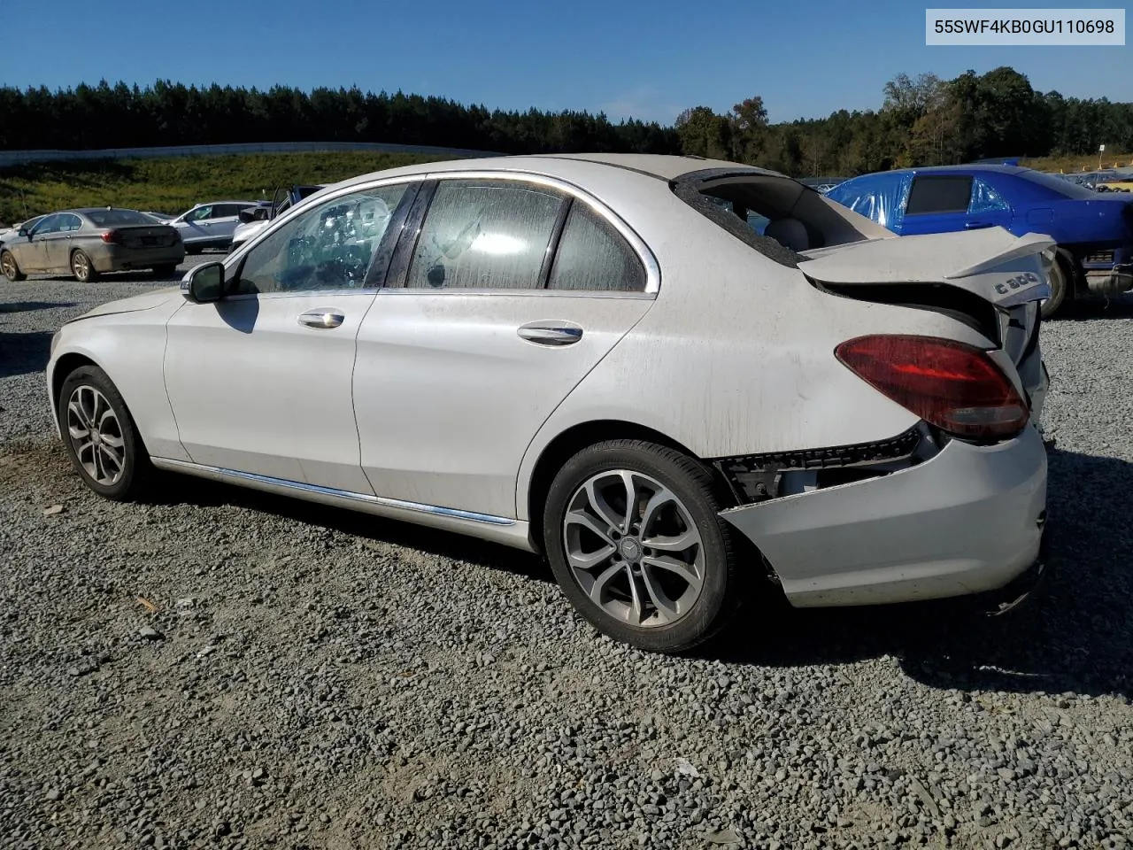 2016 Mercedes-Benz C 300 4Matic VIN: 55SWF4KB0GU110698 Lot: 76951304