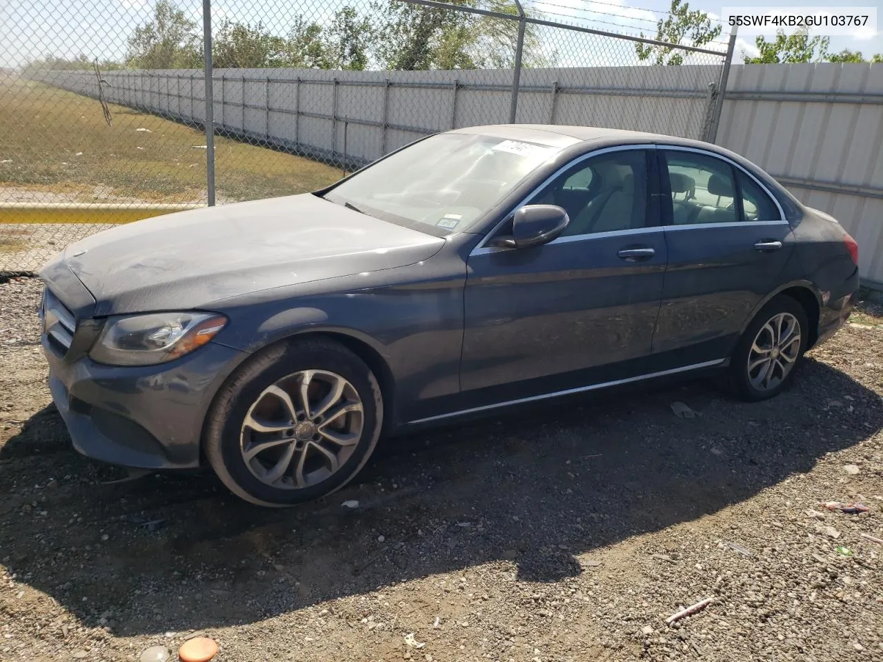 2016 Mercedes-Benz C 300 4Matic VIN: 55SWF4KB2GU103767 Lot: 77046194