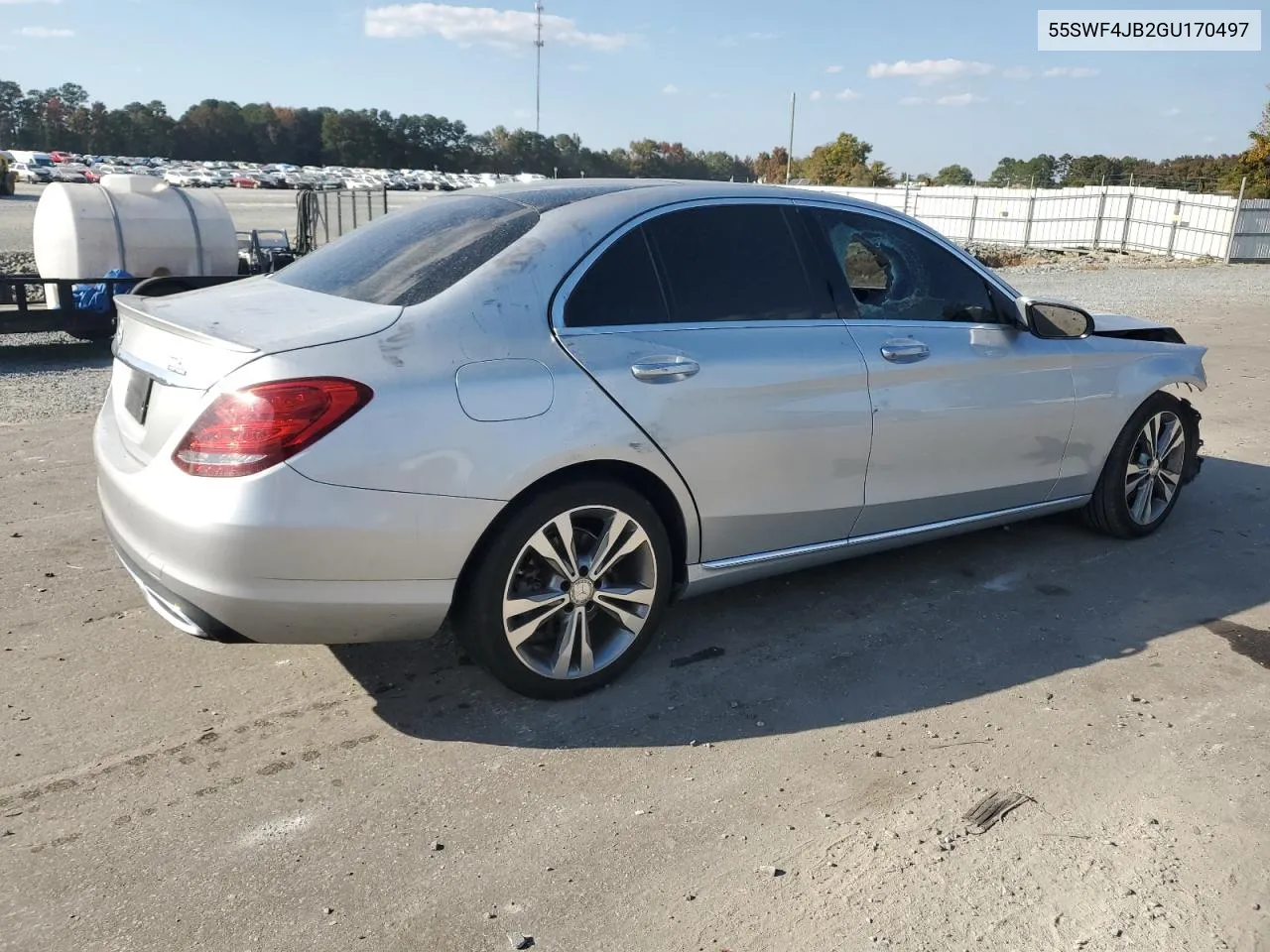 2016 Mercedes-Benz C 300 VIN: 55SWF4JB2GU170497 Lot: 77085884