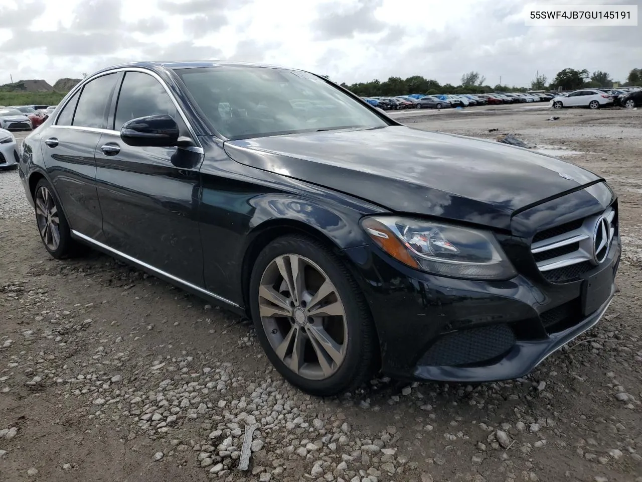 2016 Mercedes-Benz C 300 VIN: 55SWF4JB7GU145191 Lot: 77184594