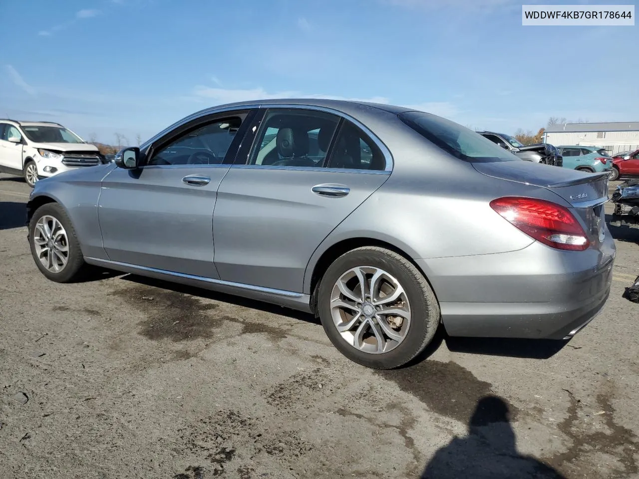 2016 Mercedes-Benz C 300 4Matic VIN: WDDWF4KB7GR178644 Lot: 77350544