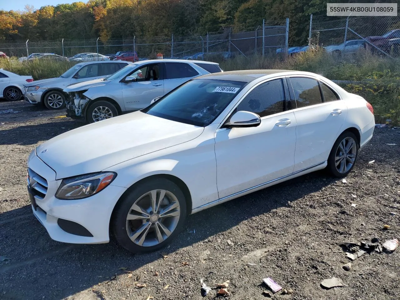 2016 Mercedes-Benz C 300 4Matic VIN: 55SWF4KB0GU108059 Lot: 77961044