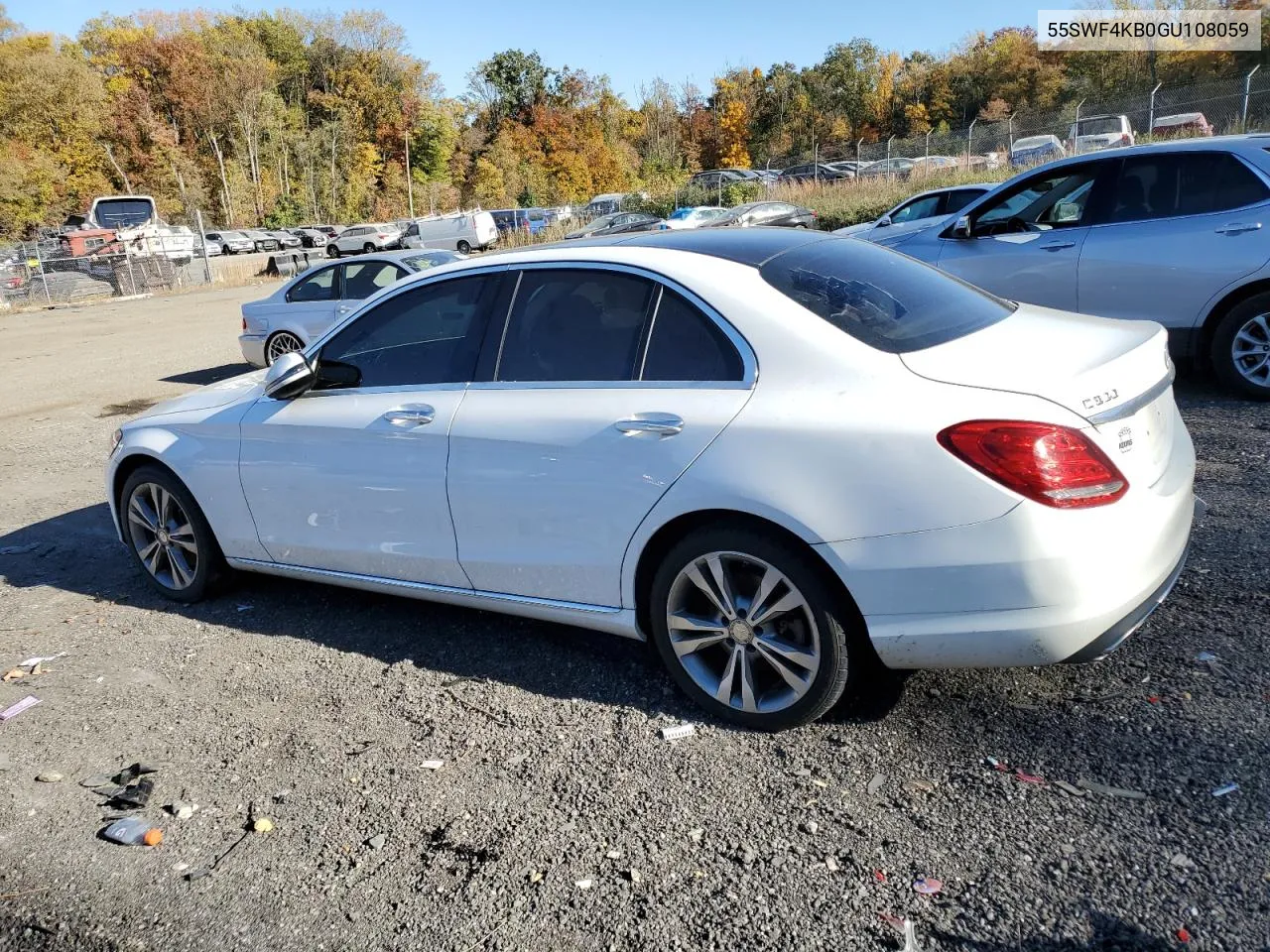 2016 Mercedes-Benz C 300 4Matic VIN: 55SWF4KB0GU108059 Lot: 77961044