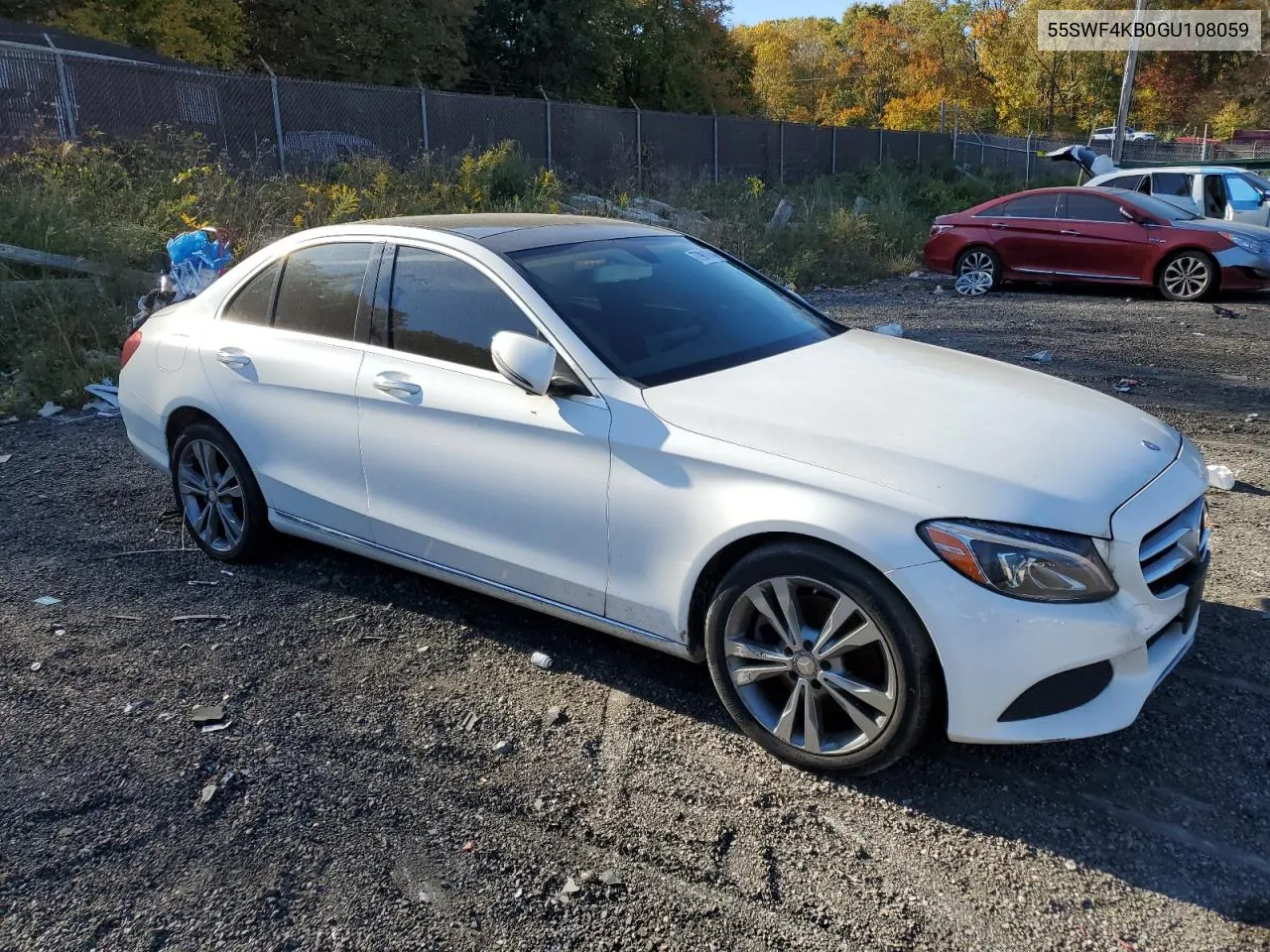 2016 Mercedes-Benz C 300 4Matic VIN: 55SWF4KB0GU108059 Lot: 77961044