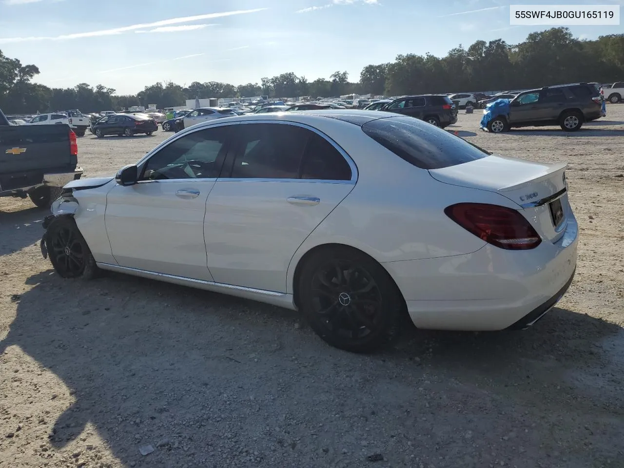 2016 Mercedes-Benz C 300 VIN: 55SWF4JB0GU165119 Lot: 78038544