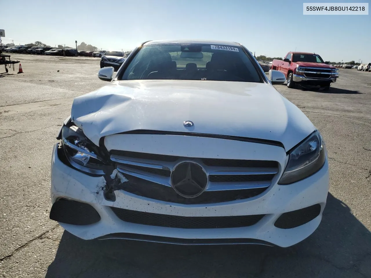 2016 Mercedes-Benz C 300 VIN: 55SWF4JB8GU142218 Lot: 78433194