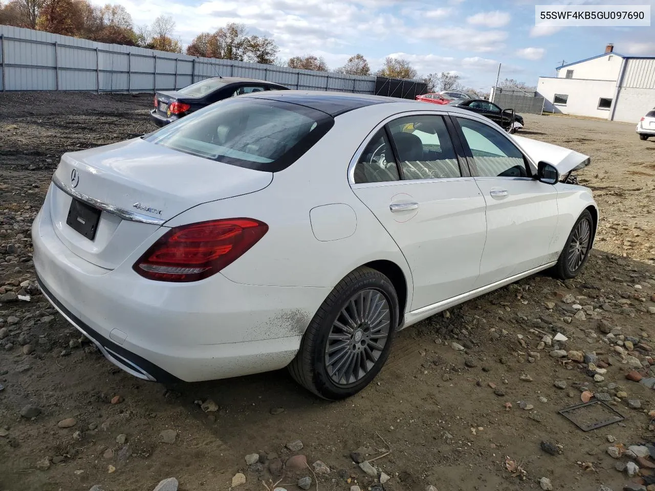 2016 Mercedes-Benz C 300 4Matic VIN: 55SWF4KB5GU097690 Lot: 78778454