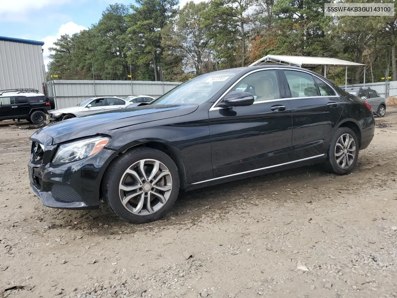 2016 Mercedes-Benz C 300 4Matic VIN: 55SWF4KB3GU143100 Lot: 79022344