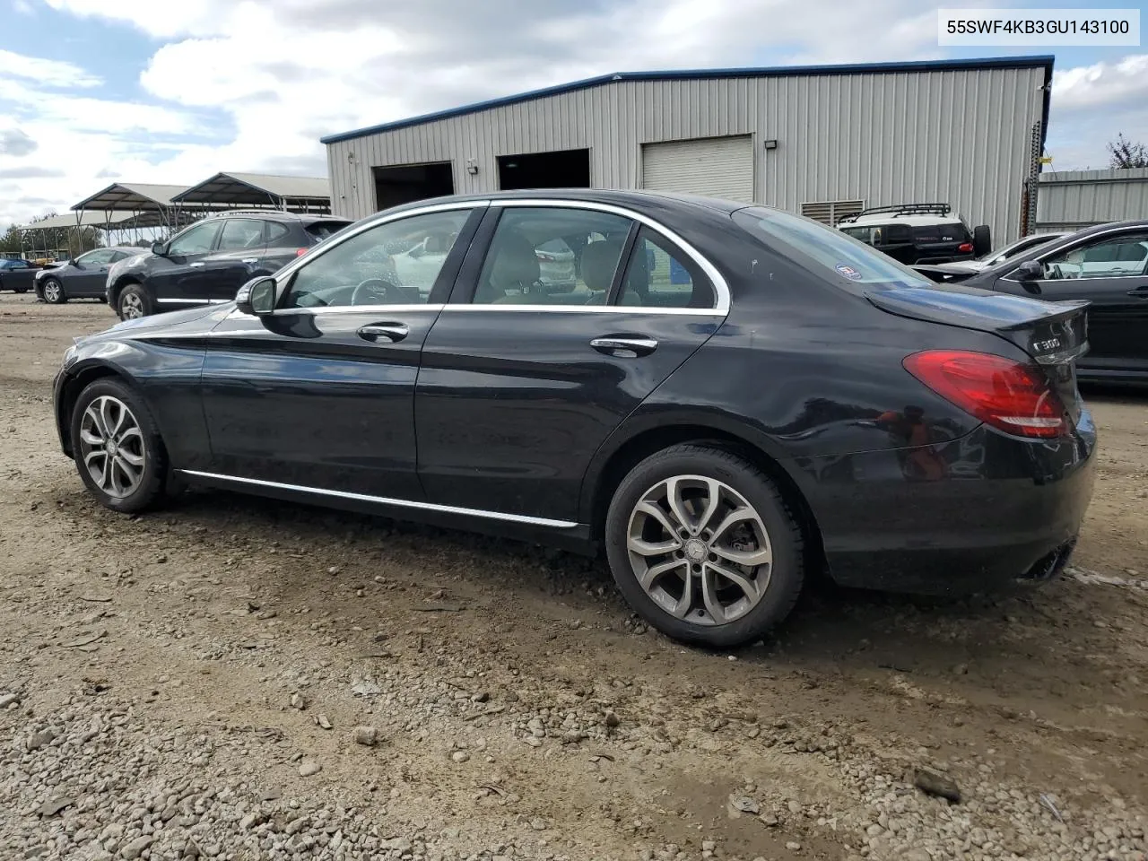 2016 Mercedes-Benz C 300 4Matic VIN: 55SWF4KB3GU143100 Lot: 79022344