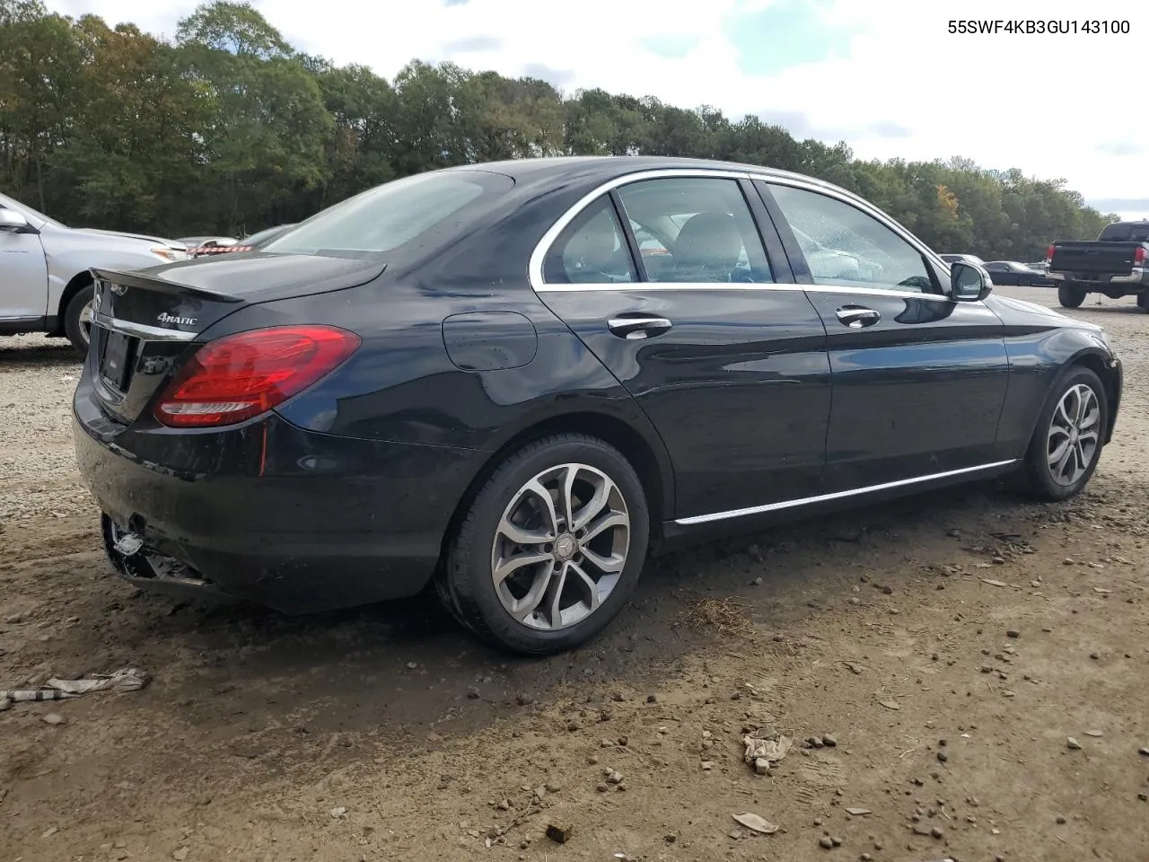 2016 Mercedes-Benz C 300 4Matic VIN: 55SWF4KB3GU143100 Lot: 79022344