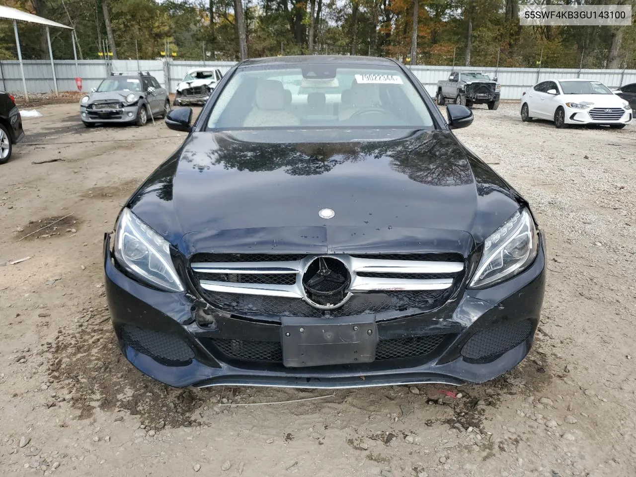 2016 Mercedes-Benz C 300 4Matic VIN: 55SWF4KB3GU143100 Lot: 79022344