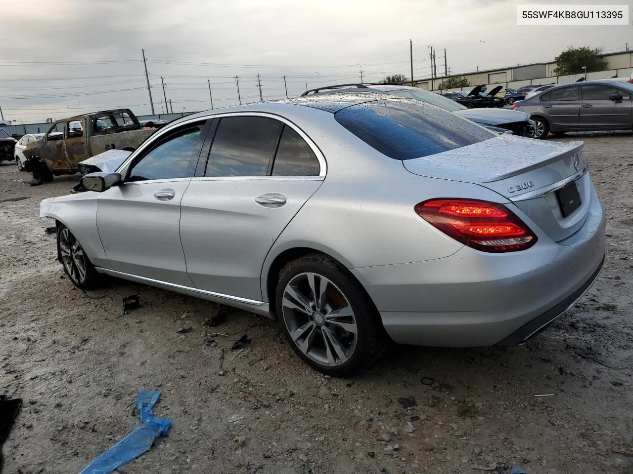 2016 Mercedes-Benz C 300 4Matic VIN: 55SWF4KB8GU113395 Lot: 79067164