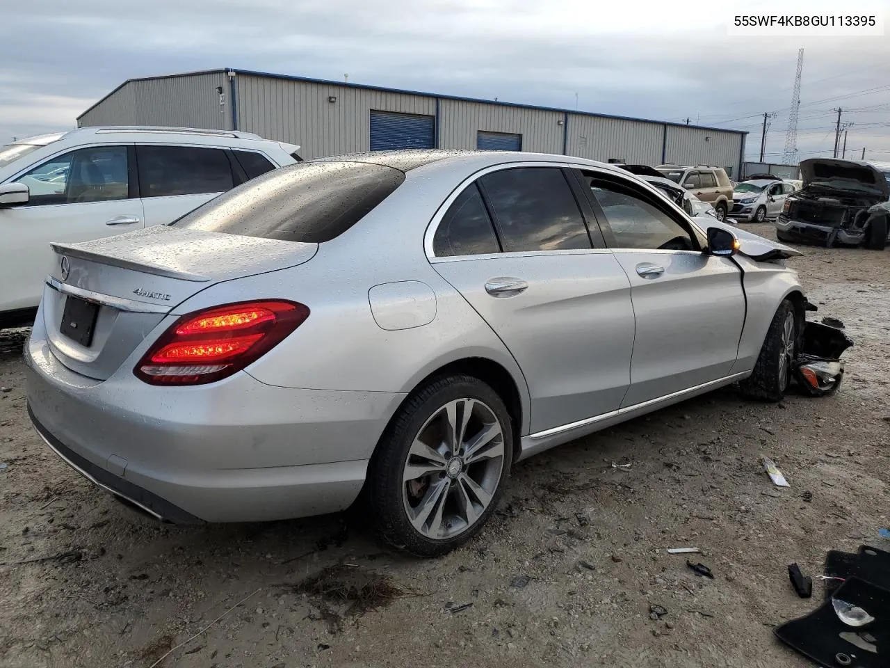 2016 Mercedes-Benz C 300 4Matic VIN: 55SWF4KB8GU113395 Lot: 79067164