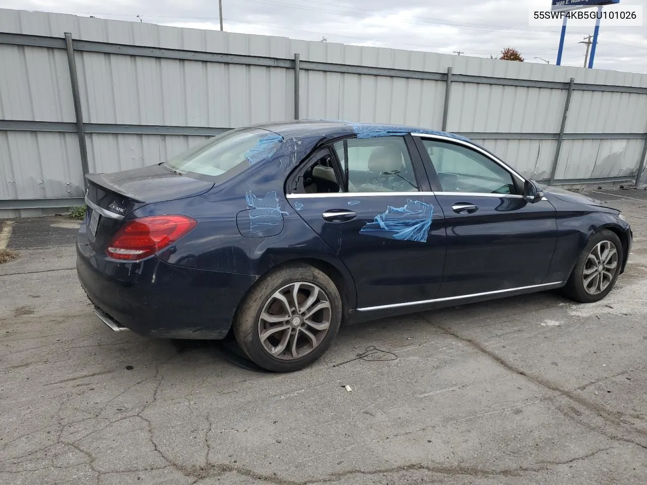 2016 Mercedes-Benz C 300 4Matic VIN: 55SWF4KB5GU101026 Lot: 79070124