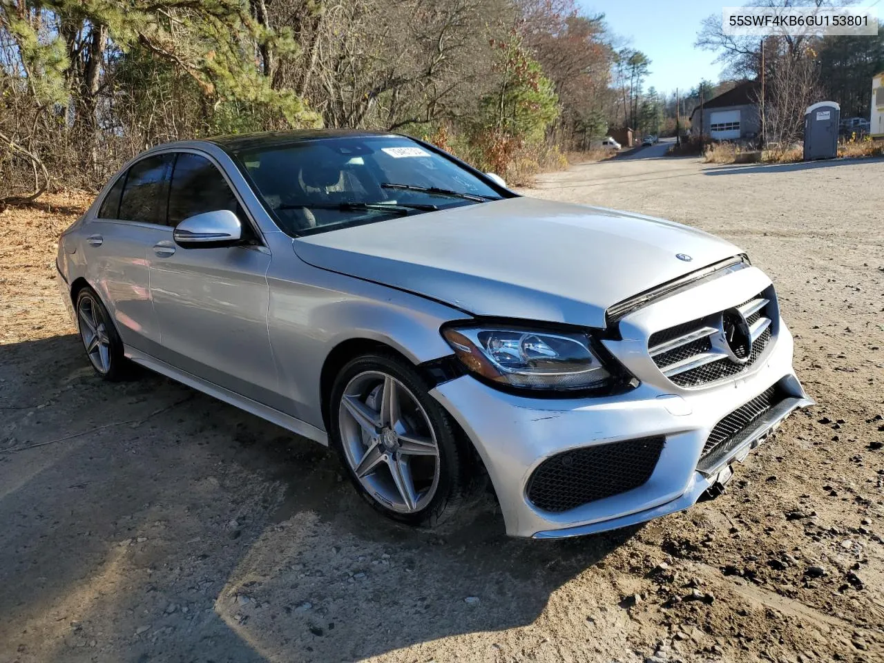 2016 Mercedes-Benz C 300 4Matic VIN: 55SWF4KB6GU153801 Lot: 79461554