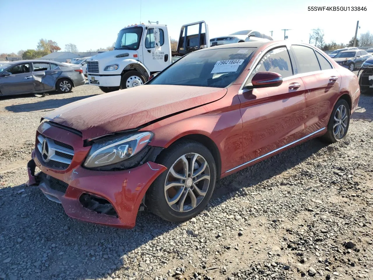 2016 Mercedes-Benz C 300 4Matic VIN: 55SWF4KB5GU133846 Lot: 79821604