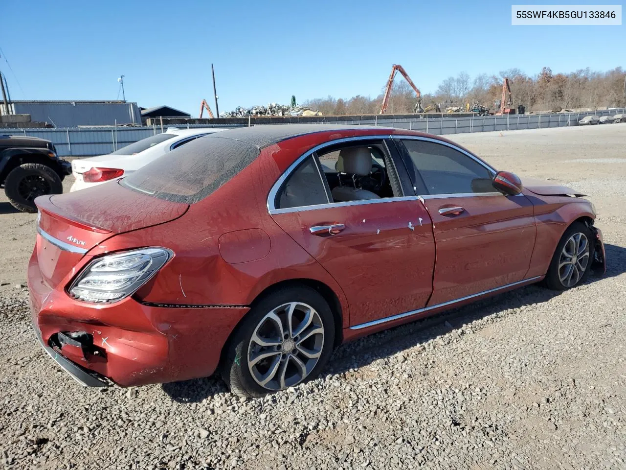 2016 Mercedes-Benz C 300 4Matic VIN: 55SWF4KB5GU133846 Lot: 79821604