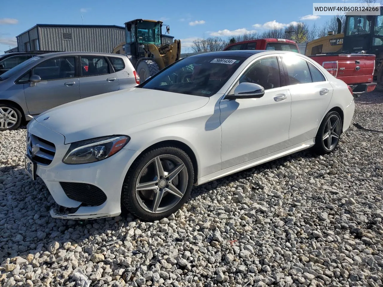 2016 Mercedes-Benz C 300 4Matic VIN: WDDWF4KB6GR124266 Lot: 79891434